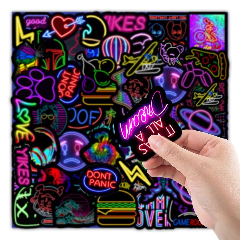 Nhãn Dán Trang Trí Hình Đèn Neon Độc Đáo DIY
