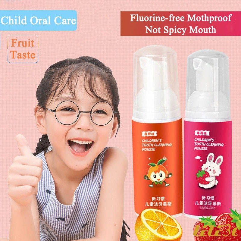 Trẻ Em Mousse Xốp Kem Đánh Răng Cho Bé Kem Đánh Răng Làm Sạch Răng Có Thể Nuốt Được U Loại Bàn Chải Đánh Răng Đặc Biệt Kem Đánh Răng Florua Không Ăn Được