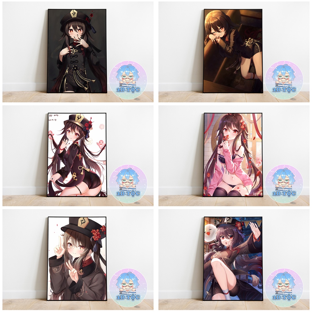 TRANH POSTER A3 HU TAO HuTao (1) GENSHIN IMPACT CHẤT LIỆU GIẤY CAO CẤP - 2D TỘC SHOP