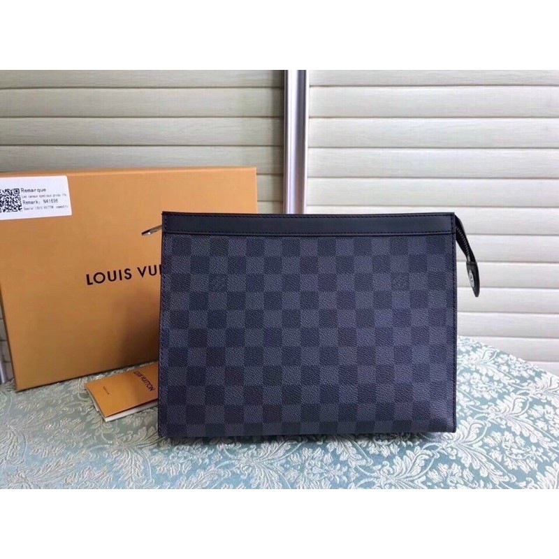 Ví cầm tay hoặc kẹp nách lv size26cm chất da siêu mềm nam nữ đều dùng được