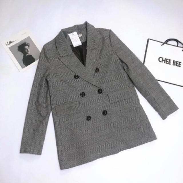 Áo vest kẻ 6 cúc, có ảnh thật và clip | BigBuy360 - bigbuy360.vn