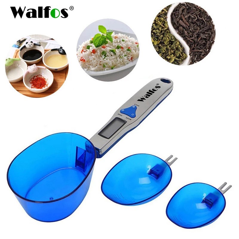 Cân kỹ thuật số điện tử Walfos với 3 thìa cân có thể tháo rời