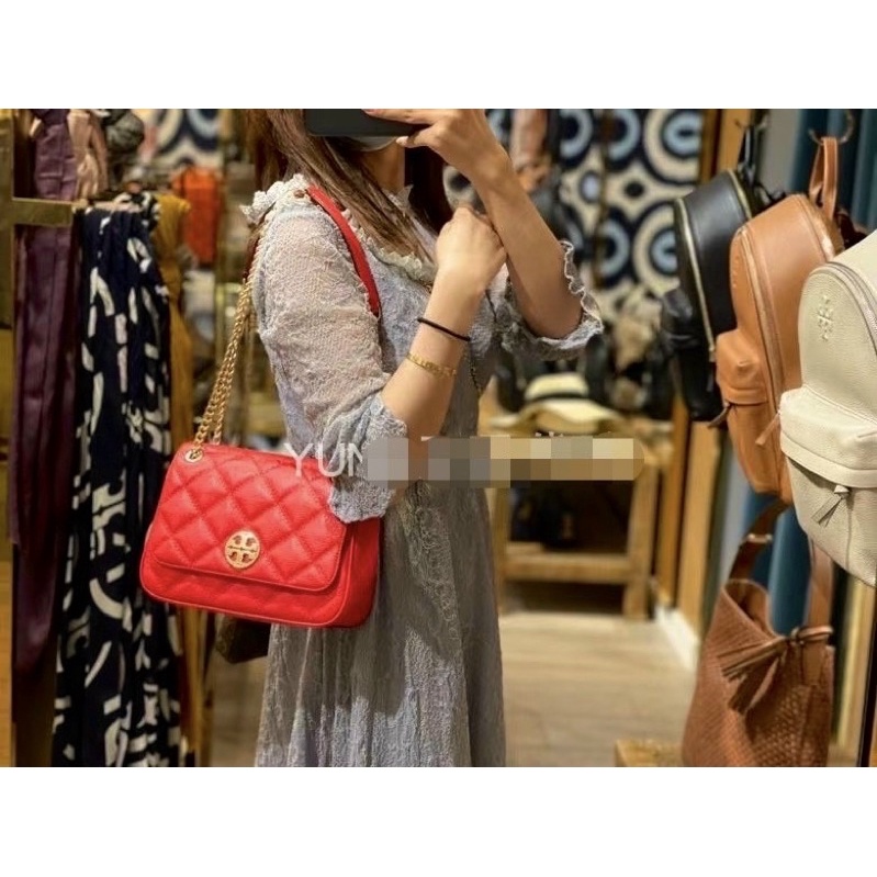Túi xách da thật Tory Burch  Claret