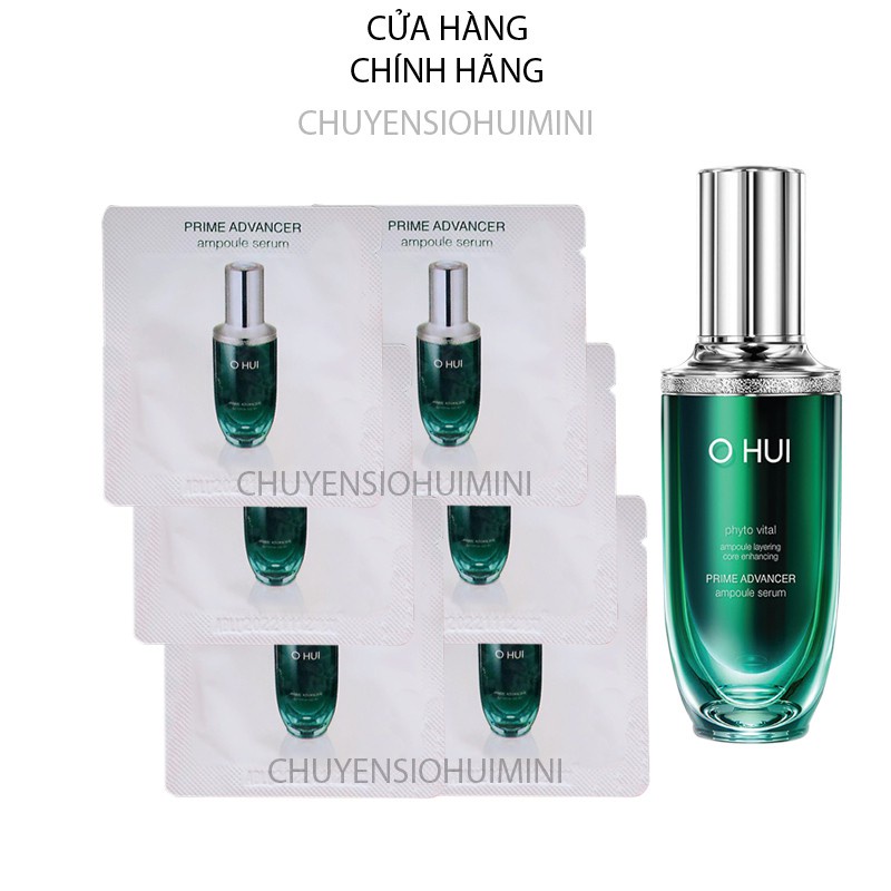 Combo 10 serum ohui xanh tái tạo trẻ hóa và làm da căng bóng trắng hồng - OHUI Prime Advancer Ampoule Seru