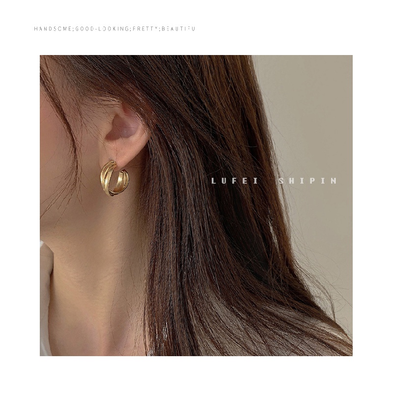 Khuyên Tai Tròn Thiết Kế Đơn Giản Tinh Tế Thời Trang