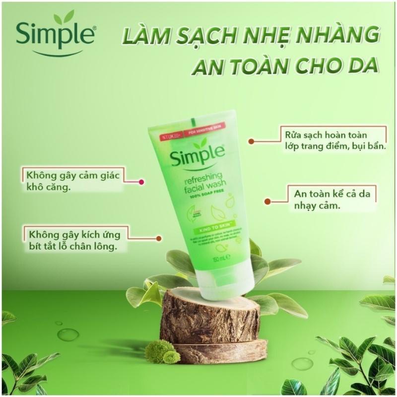 UK- Bộ sản phẩm SIMPLE Nước Tẩy Trang 200ml + Sữa Rửa Mặt 150ml + Toner 200ml + Kem dưỡng ẩm 125ml