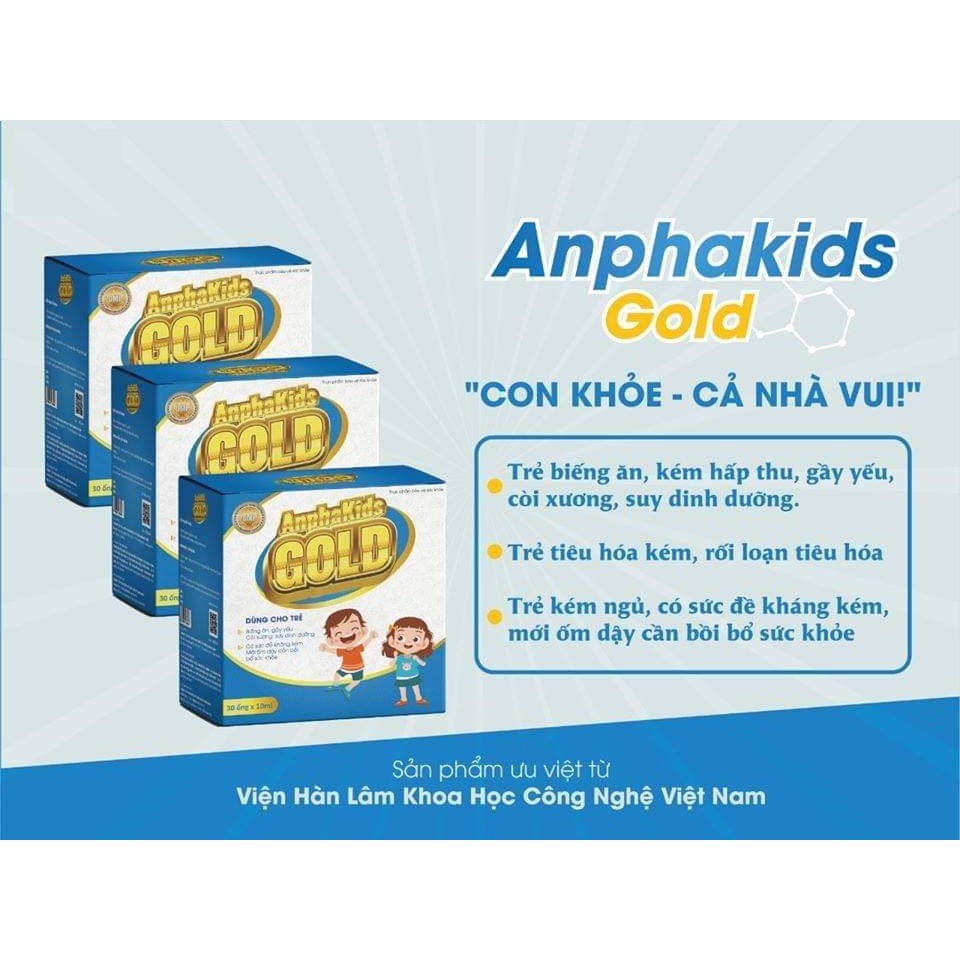 Combo 3 hộp Alphakids GOLD- Tăng đề kháng(Viện hàn lâm KH&CN Việt Nam)