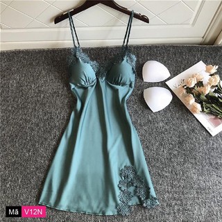 B30 Váy ngủ 2 dây lụa mềm mát
