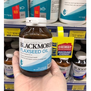 dầu hạt lanh Blackmores Flaxeed Oil 100 viên - ĐỦ BILL ÚC
