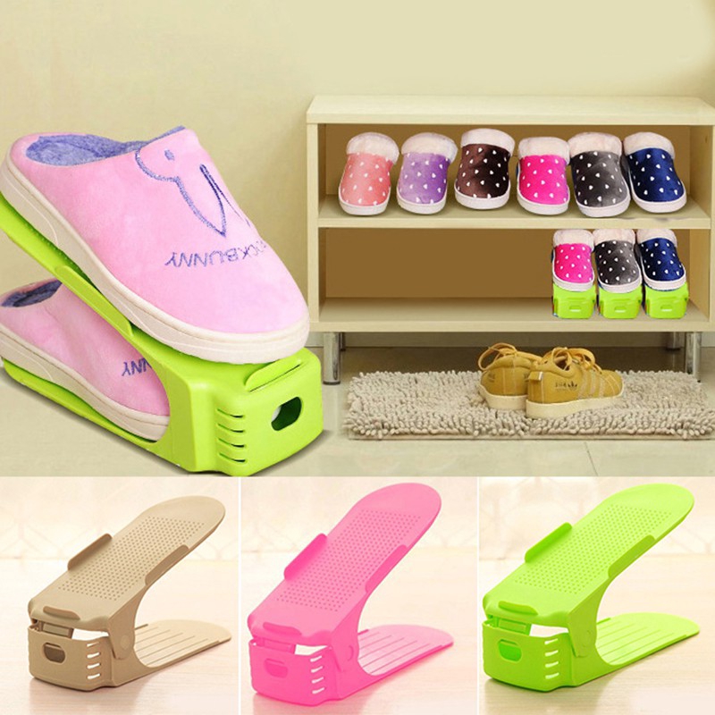 Shoes Storage Rack Shelves Double-Wide Shoe Holder Save Space Shoes Organizer