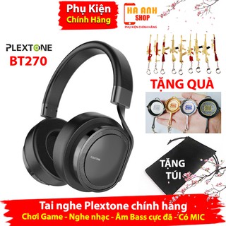 Tai nghe Bluetooth Plextone BT270 âm bass cực đã - Có MIC ( tặng móc khóa pubg)
