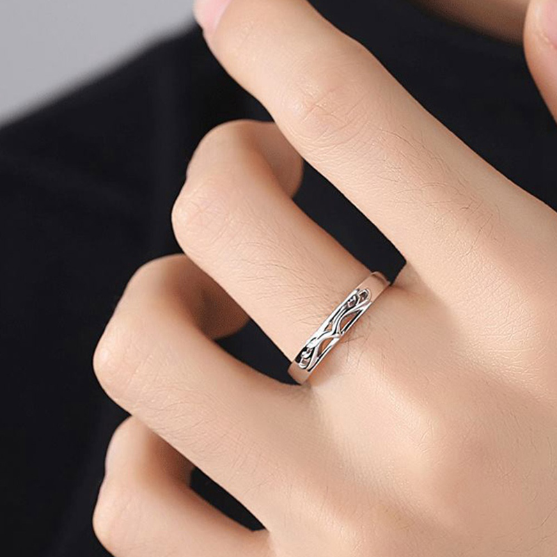 flowersqueen Nhẫn Hợp Kim Hình Sừng Hươu Đính Đá Sang Trọng