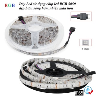 Dây đèn led đổi màu điều khiển bằng điện thoại dúng trang trí thùng máy tính , tivi , màn hình LCD...