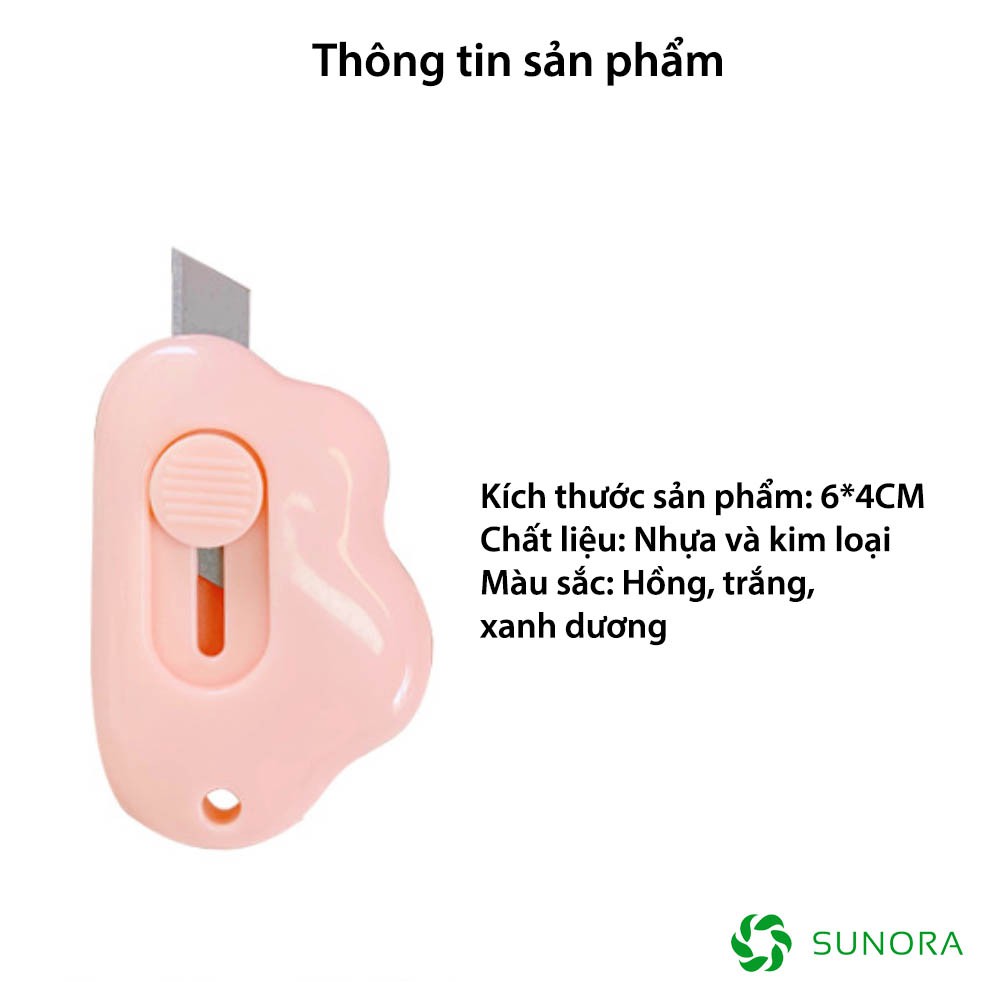 Dao rọc giấy bỏ túi dao tự vệ mini thiết kế hình đám mây đáng yêu tiện lợi