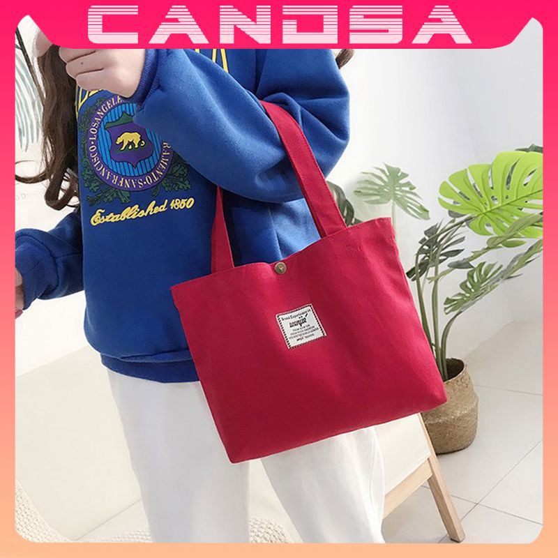 Túi tote vải canvas đeo chéo trơn mềm đi học đẹp giá rẻ TT2