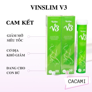 MẪU MỚI Vinslim V3 Chính Hãng Viên Sủi VIN SLIM V3 GIẢM CÂN cấp tốc an toàn hiệu quả giữ dáng đẹp da