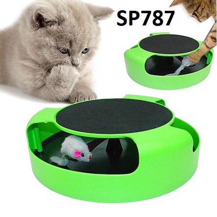 SP787 - Đồ chơi vờn chuột cho mèo ( màu đỏ ) giúp mèo tập vờn, có thể tự chơi giúp giảm stress