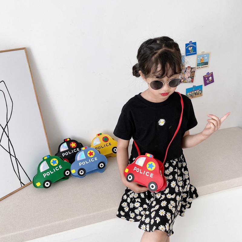 Túi Đeo Chéo Hình Xe Hơi Hoạt Hình 3D Cho Bé