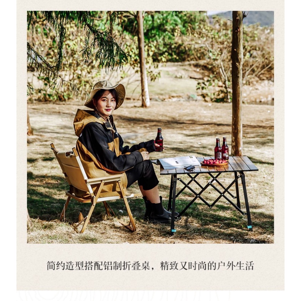 Ghế nhôm gấp gọn camping dã ngoại Cát Á KERMI Hợp Kim Nhôm Vân Gỗ, Ghế gấp gọn đi picnic siêu tiện lợi
