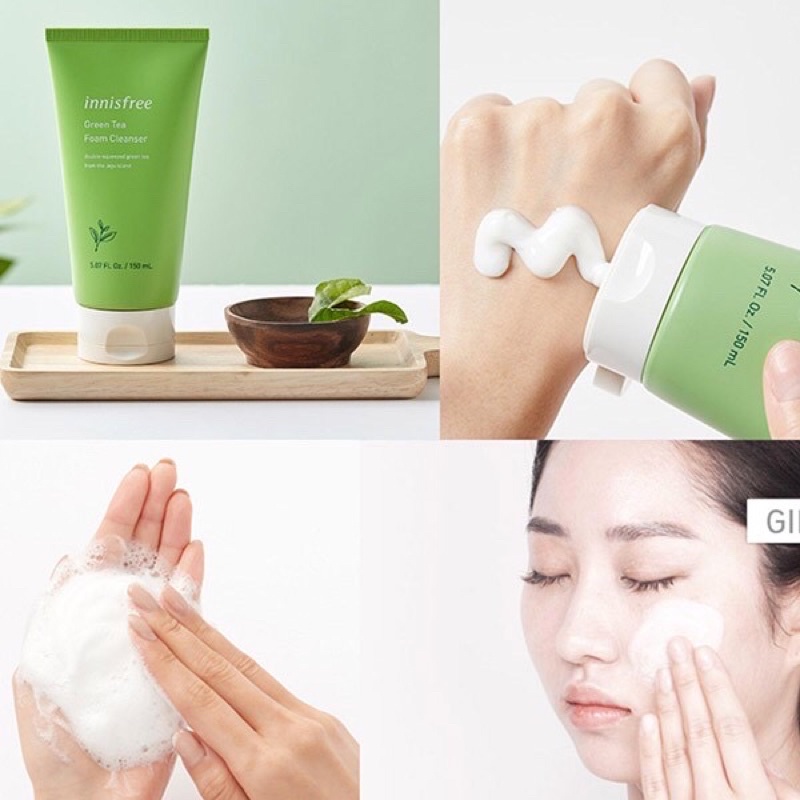 Sữa Rửa Mặt Trà Xanh Innisfree - chiết xuất từ 100% trà xanh tự nhiên TT 150ml