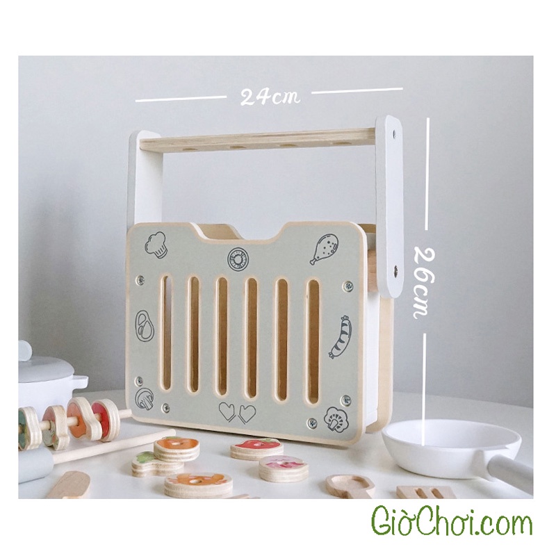 Đồ chơi nhà bếp kết hợp vỉ nướng BBQ