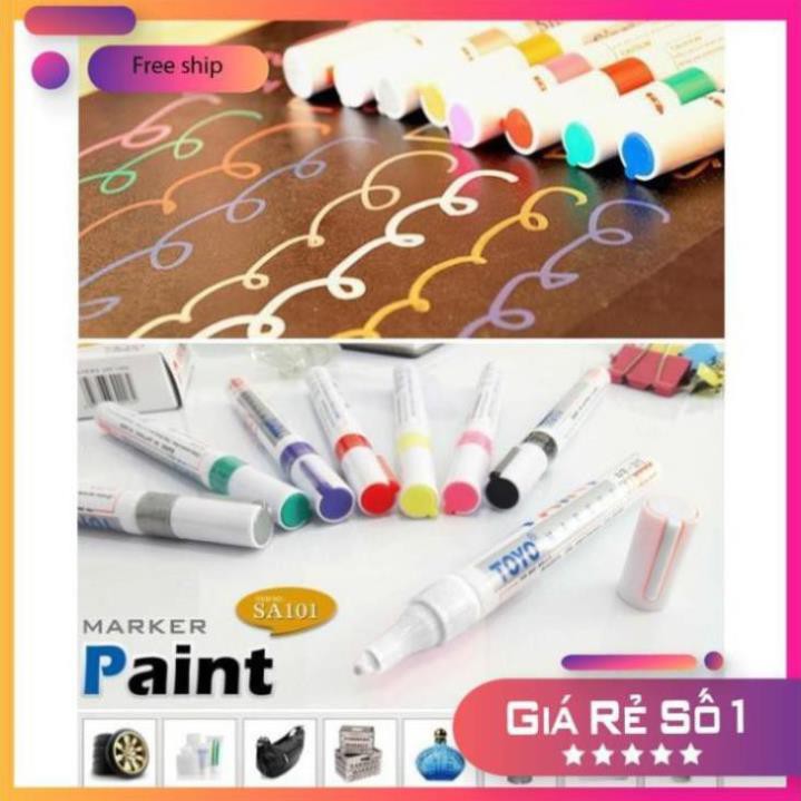 Bút Sơn Toyo Paint Marker - Trang Trí, Vẽ Ký Hiệu Lốp ôtô, Xe Máy, Xe Đạp/ Vẽ Bề Mặt Gỗ, Kim Loại, Nhôm, Kính...