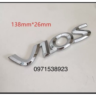 tem logo chữ VIOS dán đuôi xe