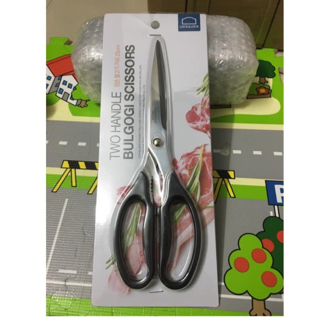 [LOCK&amp;LOCK CHÍNH HÃNG] Kéo Cắt Thịt Nướng Bulgogi Scissors Lock&amp;Lock F00096 màu đen