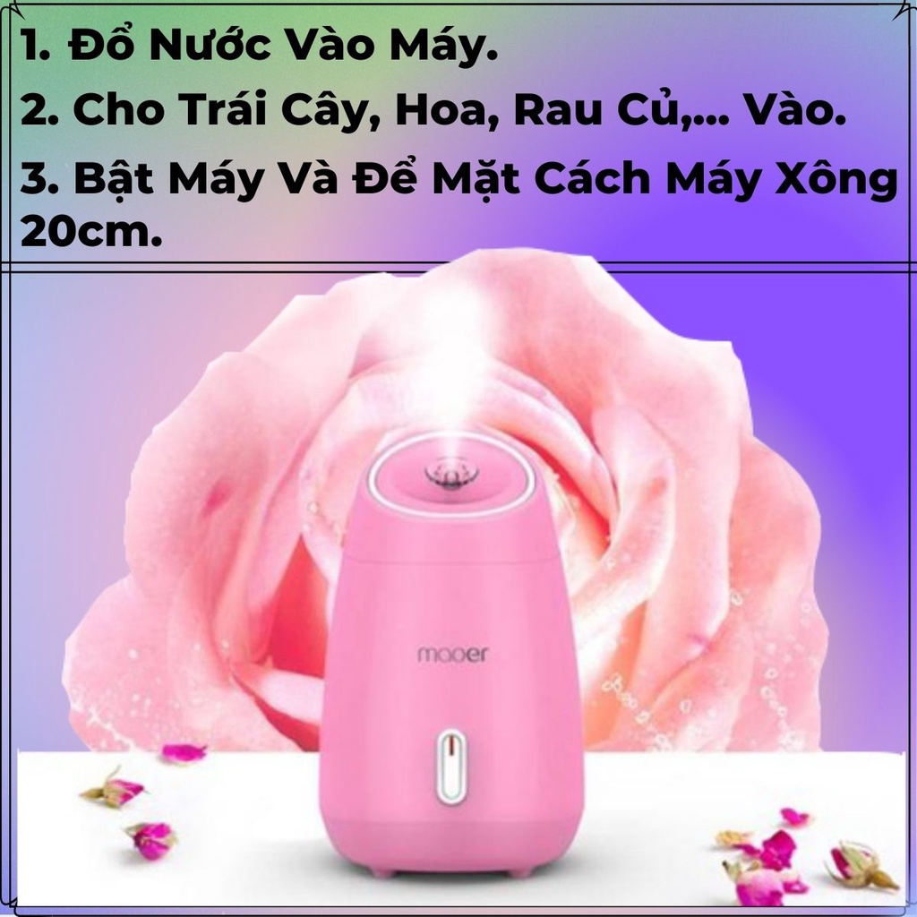 Máy Xông Da Mặt Thảo Dược, Hoa Quả Tươi Tự Động Giúp Khuếch Tán Tinh Dầu Tạo Ẩm Và Làm Đẹp Da Maoer - Bảo Hành 12 Tháng