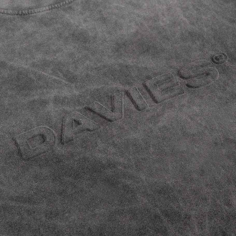 Áo thun nam form rộng tay lỡ màu xám wash tee local brand dập nổi Emboss Davies