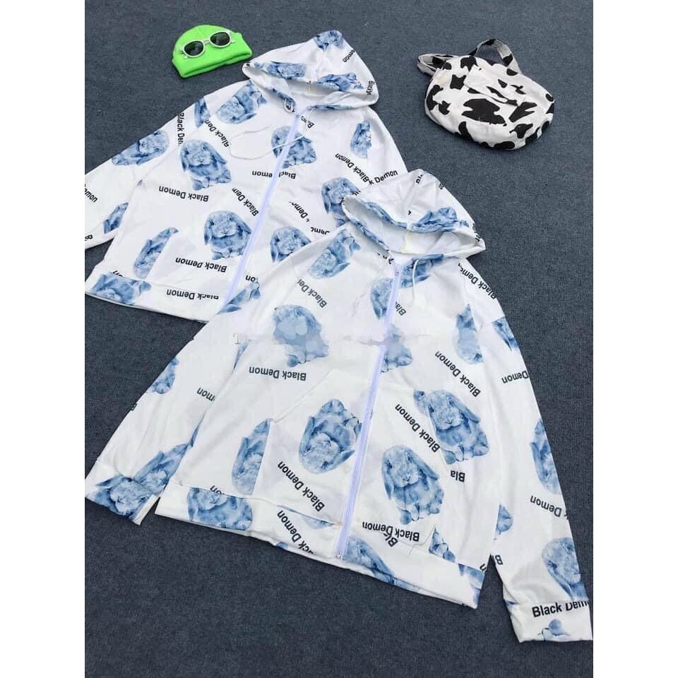 Áo khoác nỉ LOANG in 3D dây khóa kéo hàng xịn