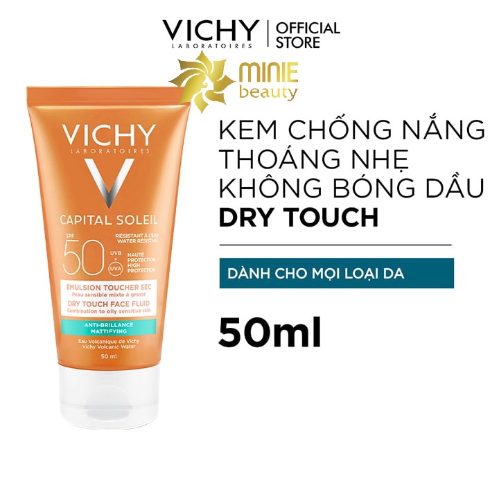 (HÀNG CHUẨN AUTHENTIC) Kem chống nắng Vichy SPF 50 - Kem chống nắng Vichy không gây nhờn rít 50ml