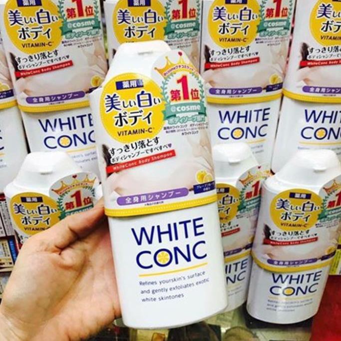 SỮA TẮM TRẮNG WHITE CONC 360ML 🍀CHÍNH HÃNG🍀có tác dụng trắng da, làm tan hắc tố da nhanh, làm cho da trắng hồng