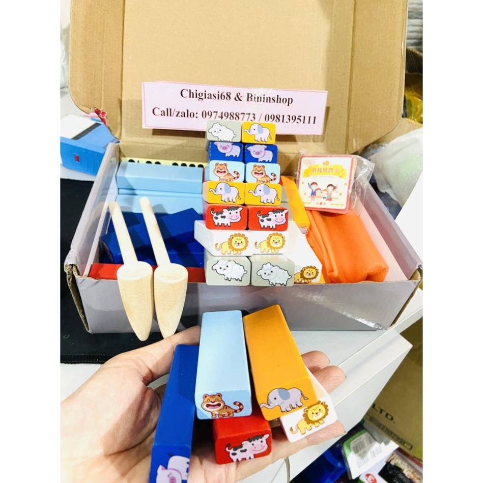 ĐỒ CHƠI RÚT GỖ 54 THANH CỠ LỚN CAO CẤP IN HÌNH NGỘ NGHĨNH - TOYS89