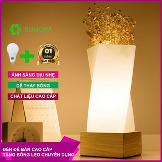 Đèn ngủ để bàn đẹp từ thủy tinh cao cấp phong cách châu âu