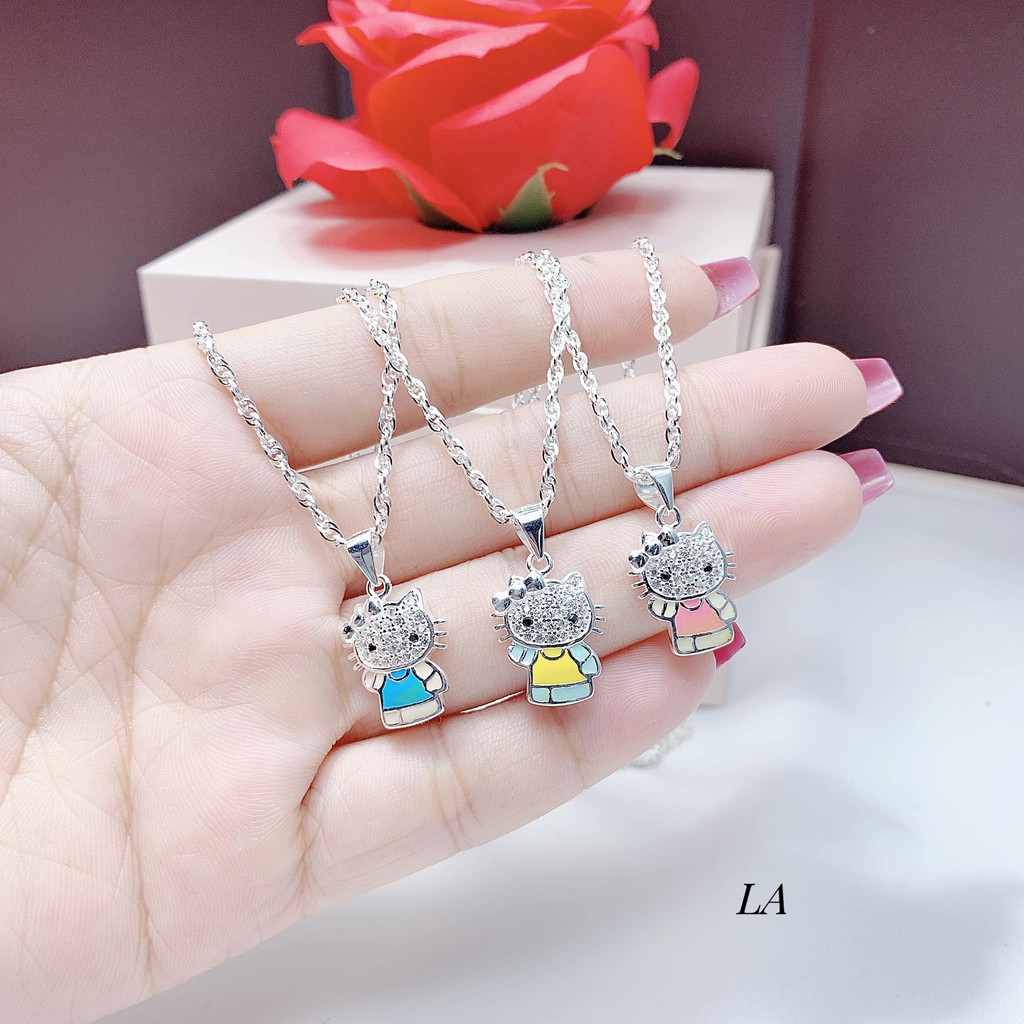 day chuyền kitty bạc ta cho bé tk16