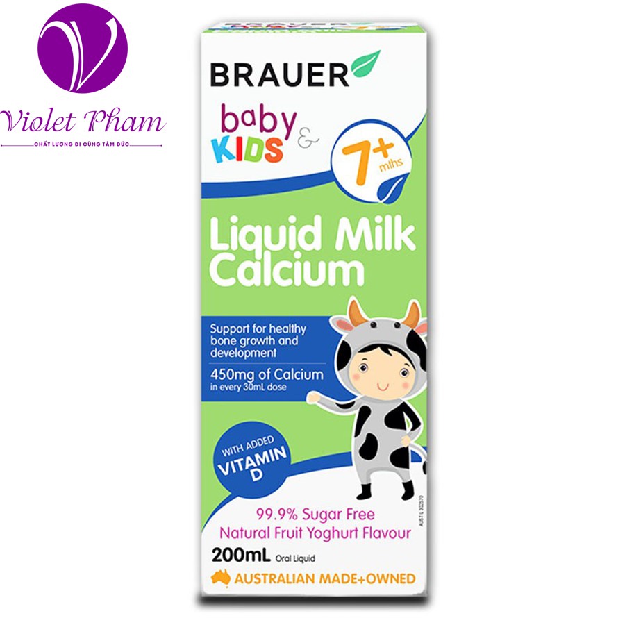 Bổ sung Canxi sữa Brauer cho bé từ 7 tháng tuổi (200ml)