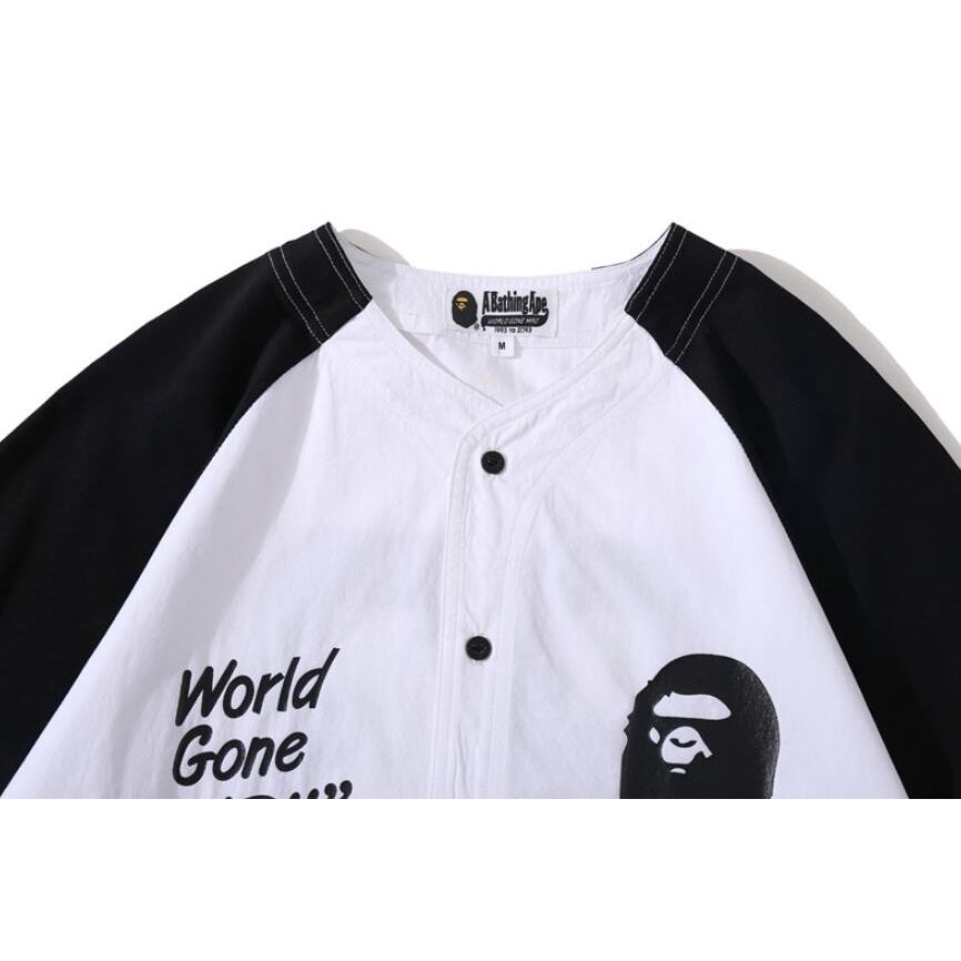 Bape Áo Thun cotton Tay Ngắn In Họa Tiết Thời Trang Cho Nam Nữ