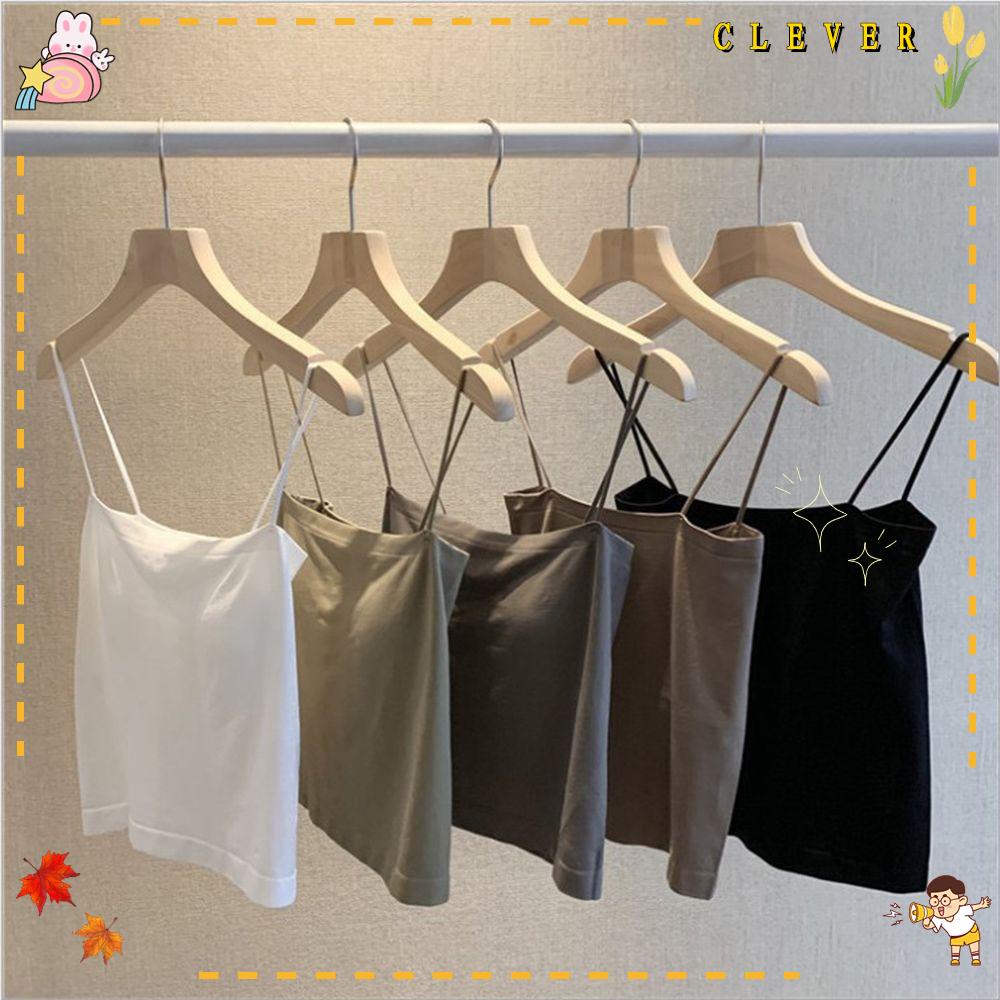 Áo Hai Dây Có Mút Đệm Ngực Lưng Bằng Cotton Nhiều Màu Sắc Thời Trang Cho Nữ