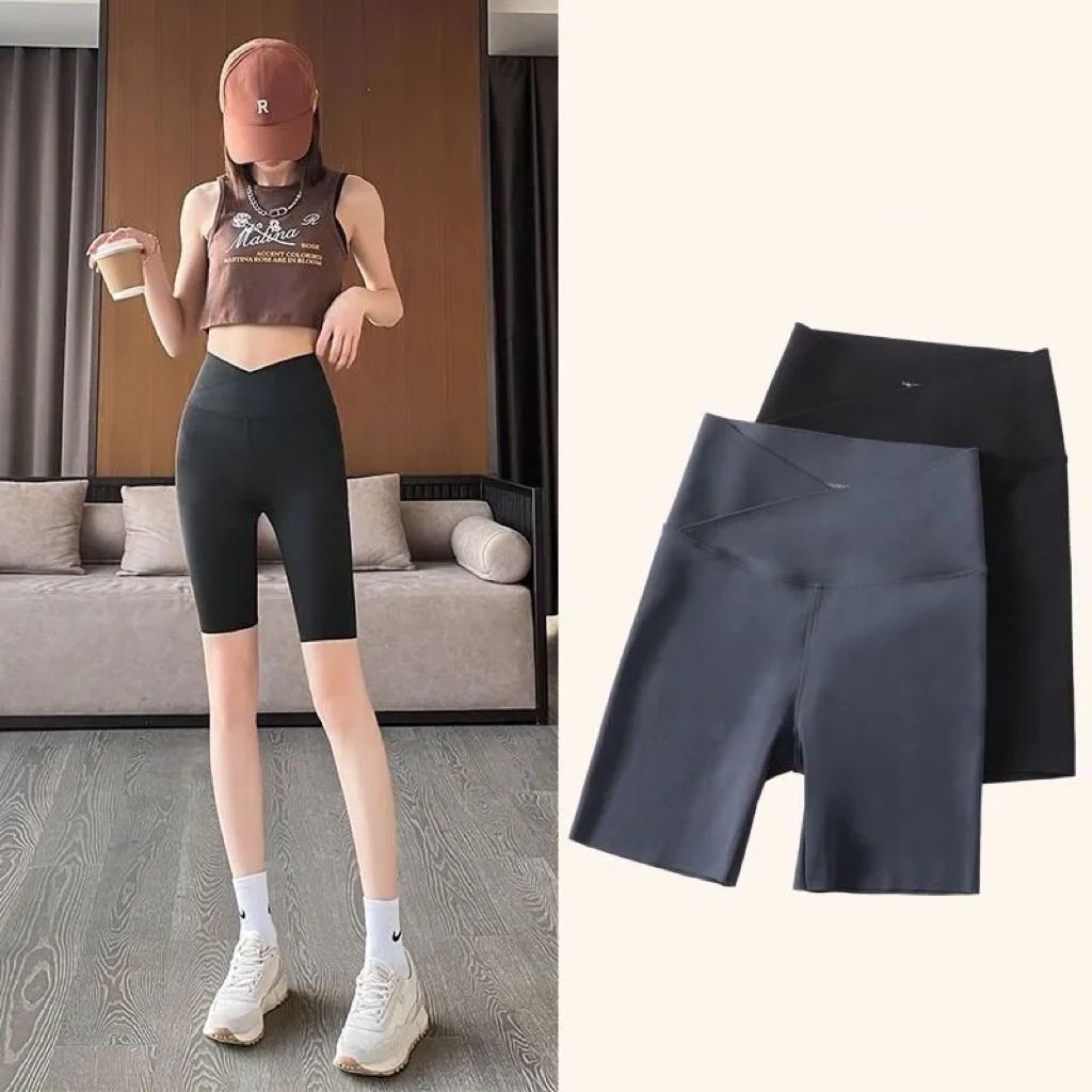 Quần Legging Lưng Cao Ôm Bụng Chống Nhìn Lóa Hình Cá Mập Phong Cách Mới Mùa Hè Dành Cho Bạn Nữ