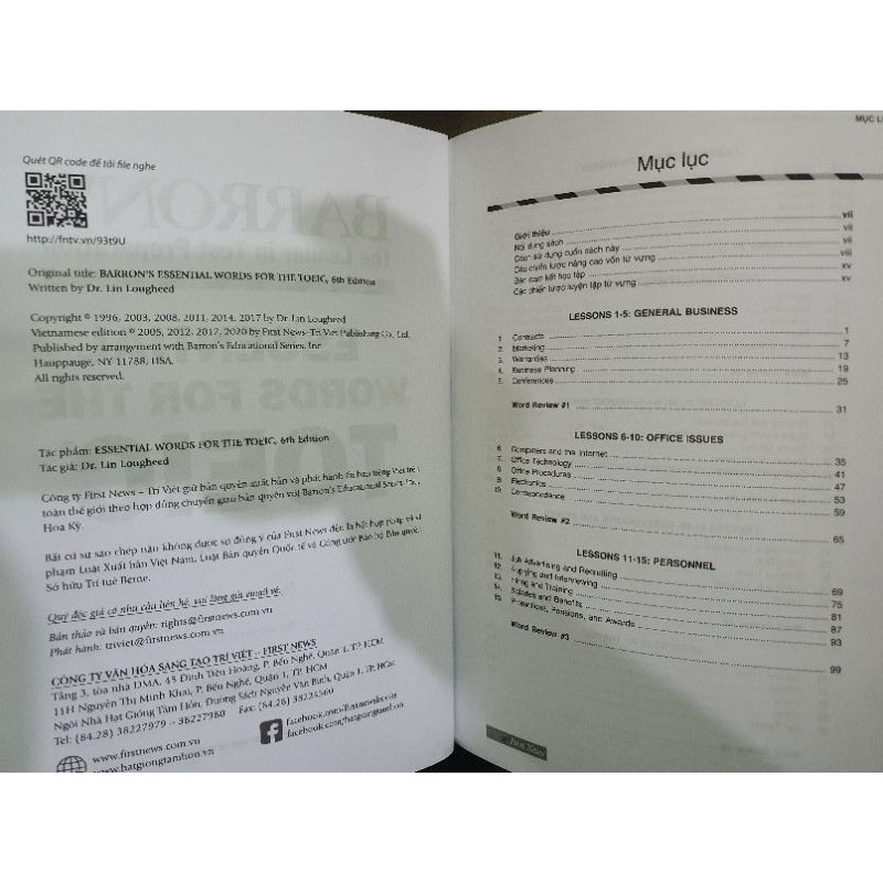 Sách - Barron's Essential Words For The Toeic ( Quét Mã QR Code Để Tải File Nghe )