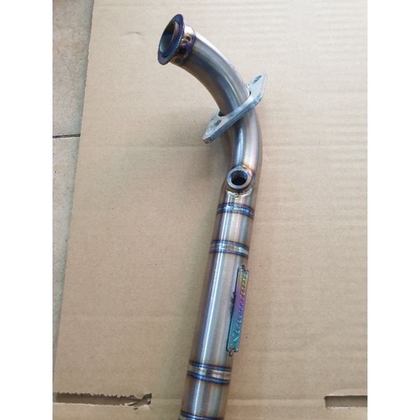 Cổ pô SH MODE đời mới, Cổ titan thay thế cổ zin, tặng khâu nối pô với cổ.