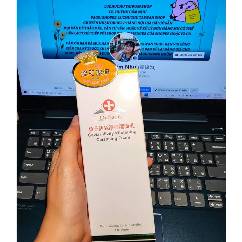 Sữa rửa mặt Dr.Satin Caviar Vivify Cleansing Foam