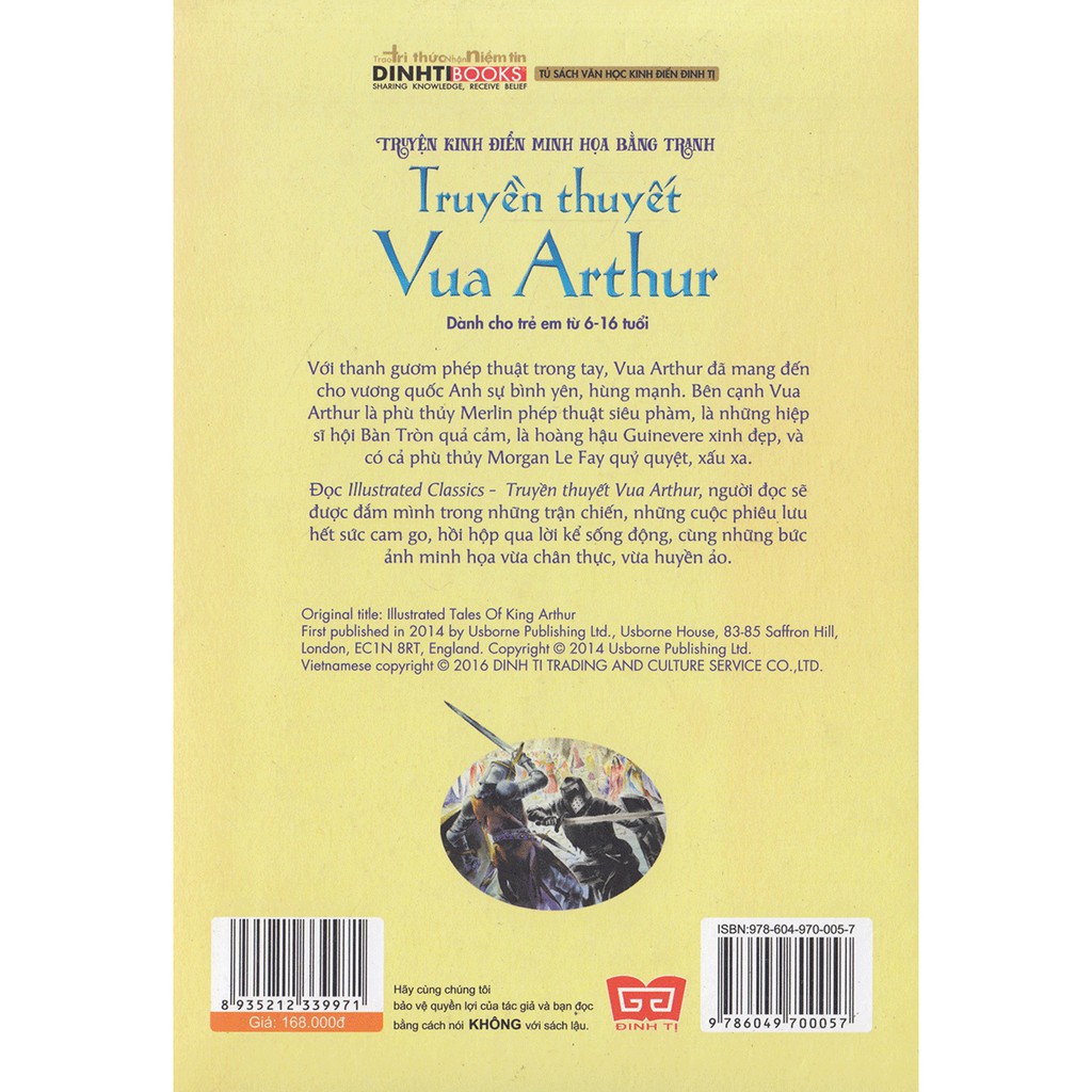 Sách - Illustrated Classics - Truyền Thuyết Vua Arthur Gigabook