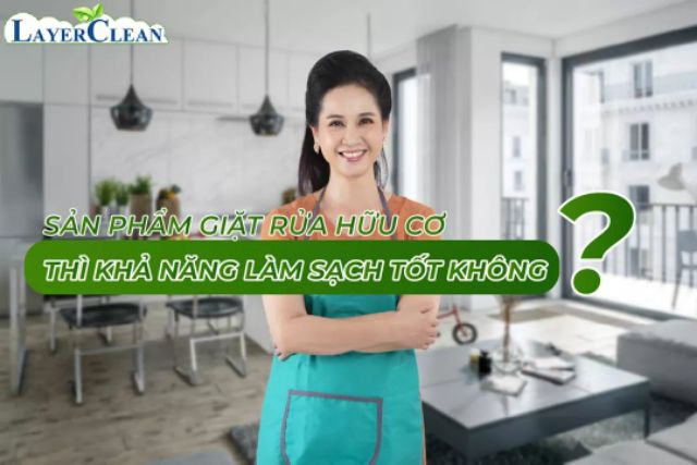 Combo nước rửa chén bát hữu cơ Layer Clean hương Quả Hồng chai 800ml+ túi 2L