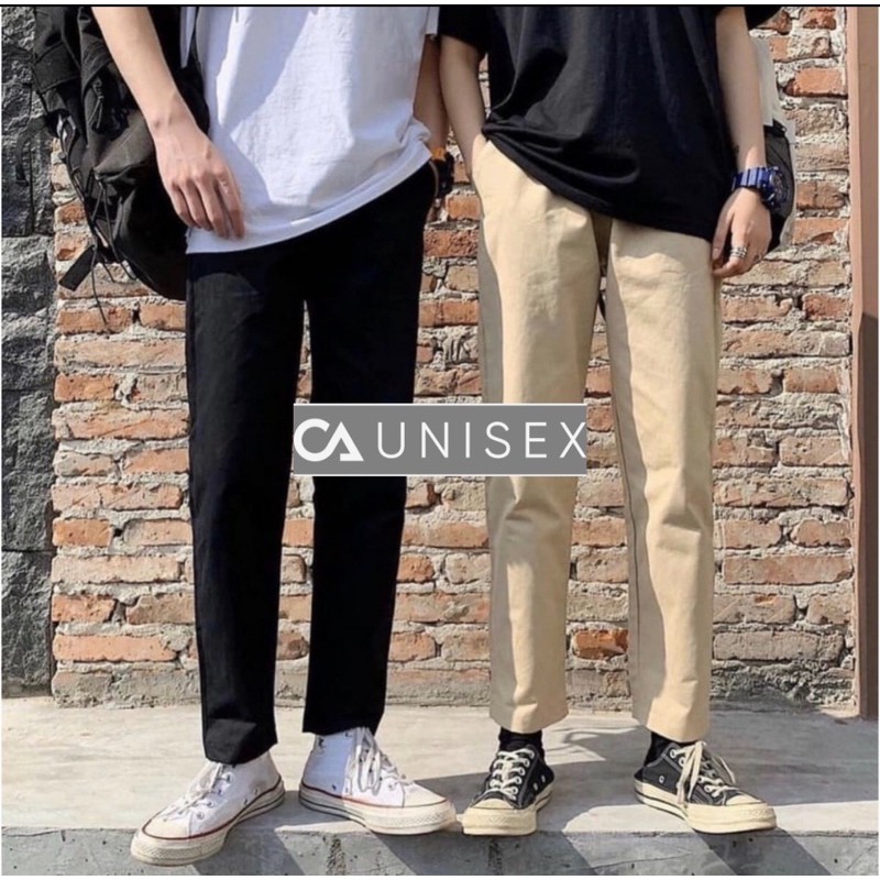 [Mã FADIRECT20 giảm 20K đơn 150K] QUẦN KAKI BASIC PANTS UNISEX ( Đen - Tan )