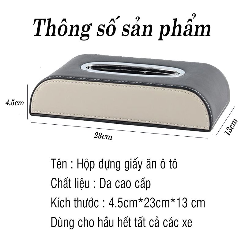 Hộp Đựng Giấy Ăn Để Khăn Giấy Trên Ô Tô Chất Liệu Cao Cấp Sang Trọng titan.st