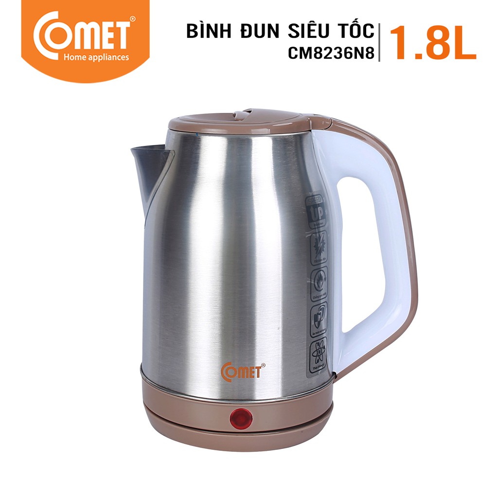 [Mã ELMALL5 giảm 5% đơn 300K] Bình đun siêu tốc COMET - CM8236N8