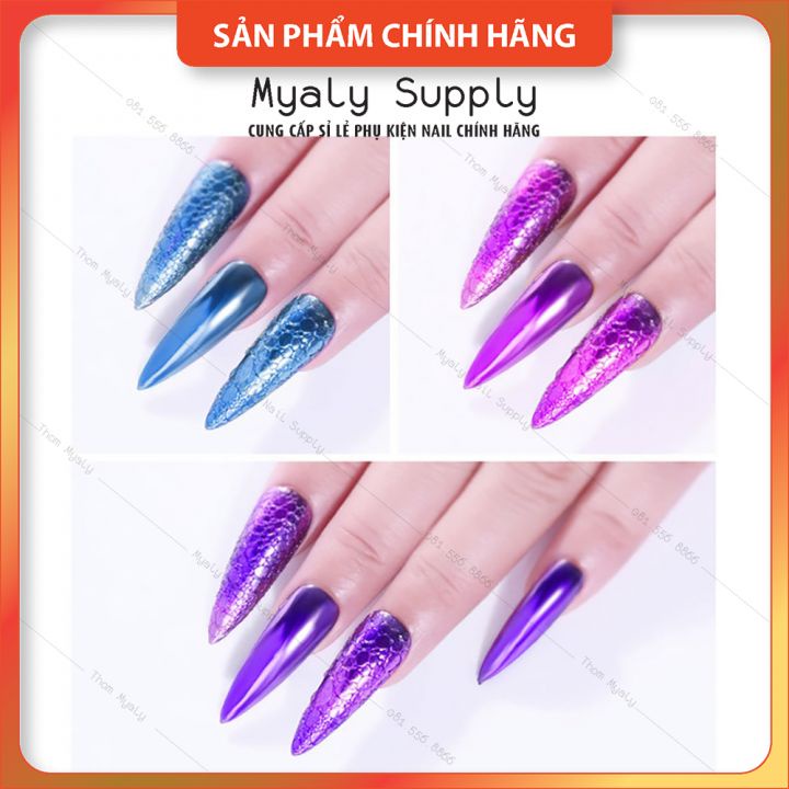 Tráng Gương Bột Nail Móng Nhiều Mầu