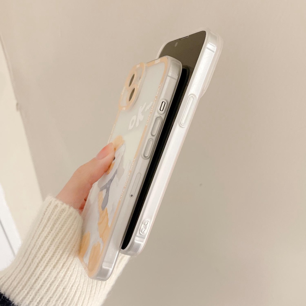 Transparent Cute Cartoon flash drill Compatible for iphone 13 12 11 pro max x xr xsmax 7/8plus TPU phone case cover